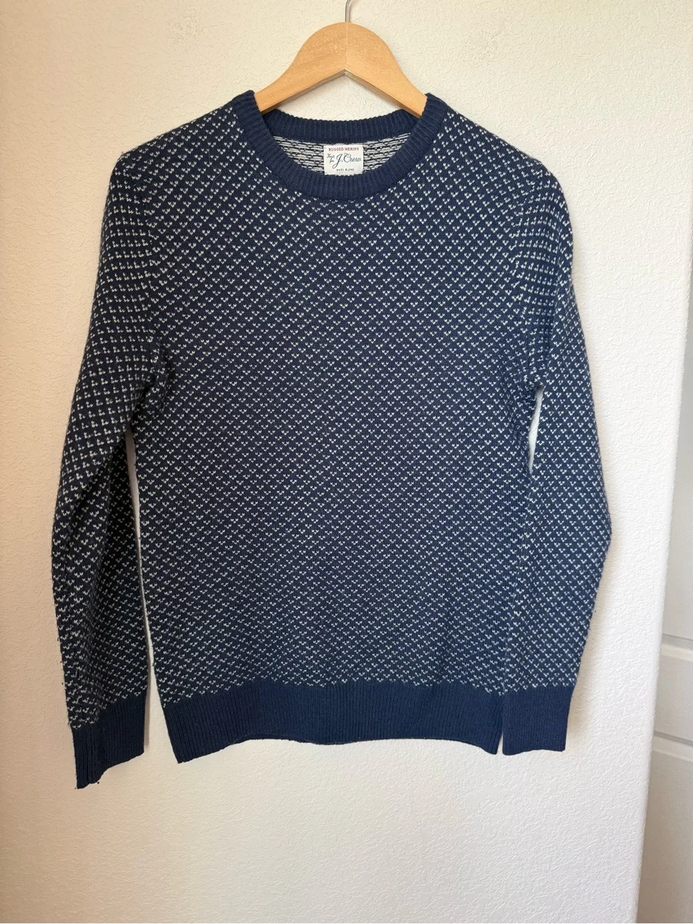 J. Crew Rugged merino wool-blend bird's-eye sweater size XS